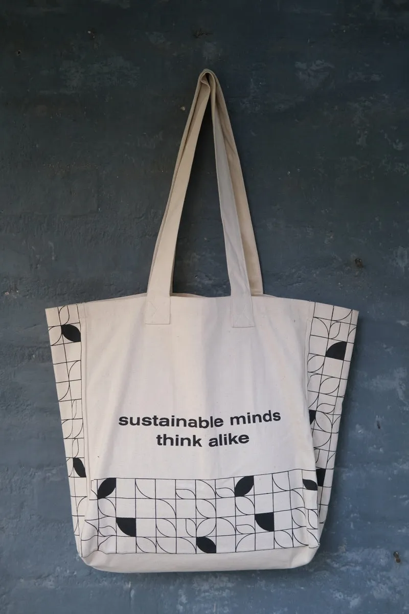 The Burlap People Tote Bag toteveske off white