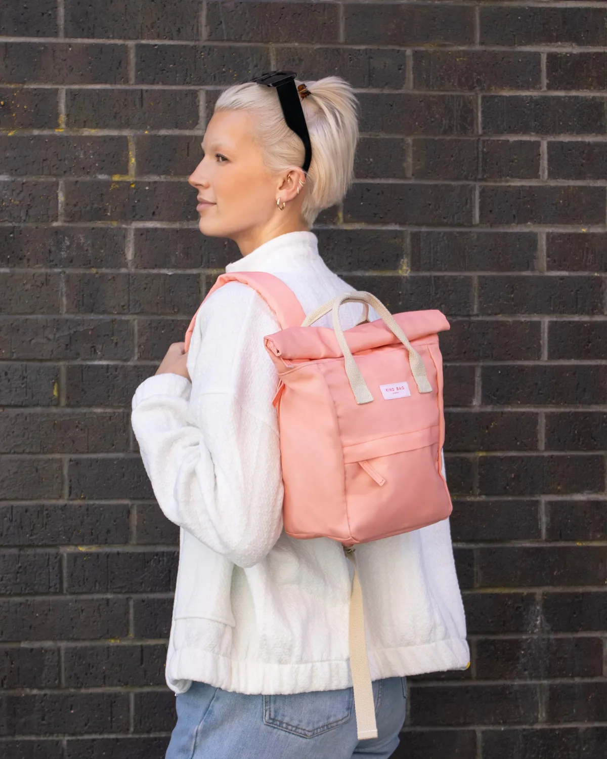 Kind Bag Hackney Mini Backpack ryggsekk Fersken resirkulert