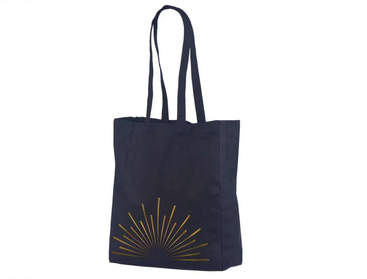 Handlenett CotBlack38x10x42 handlenett svart bomull bred bunn