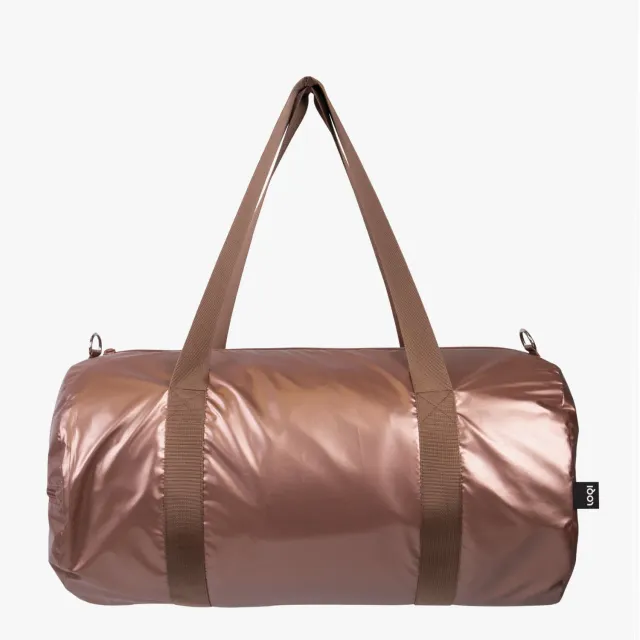LOQI Metallic Rose Gold weekender lett