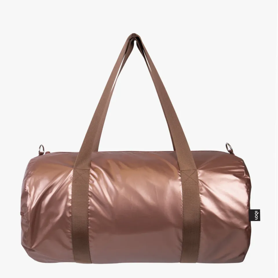 LOQI Metallic Rose Gold weekender lett