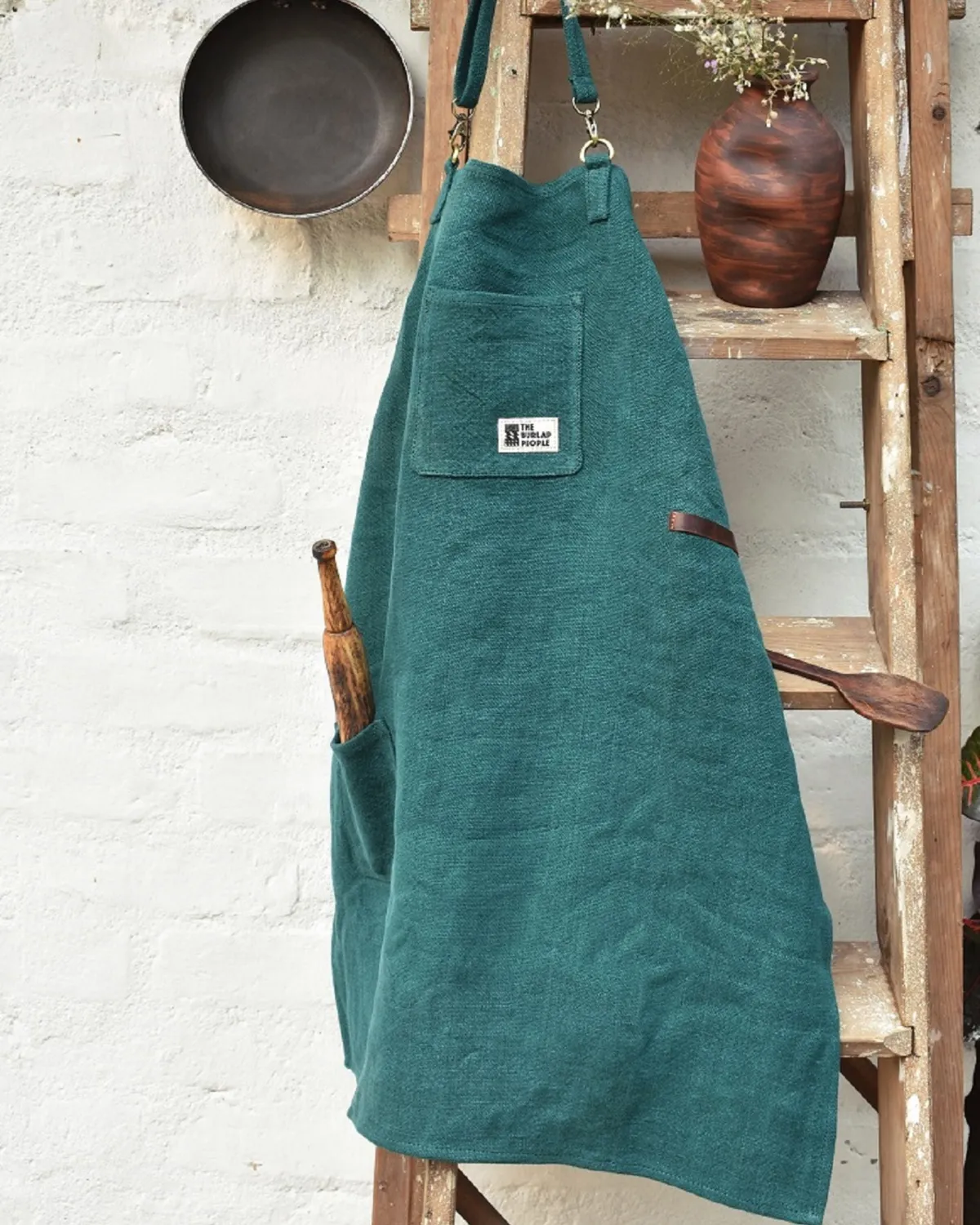 The Burlap People Apron forkle svart kraftig
