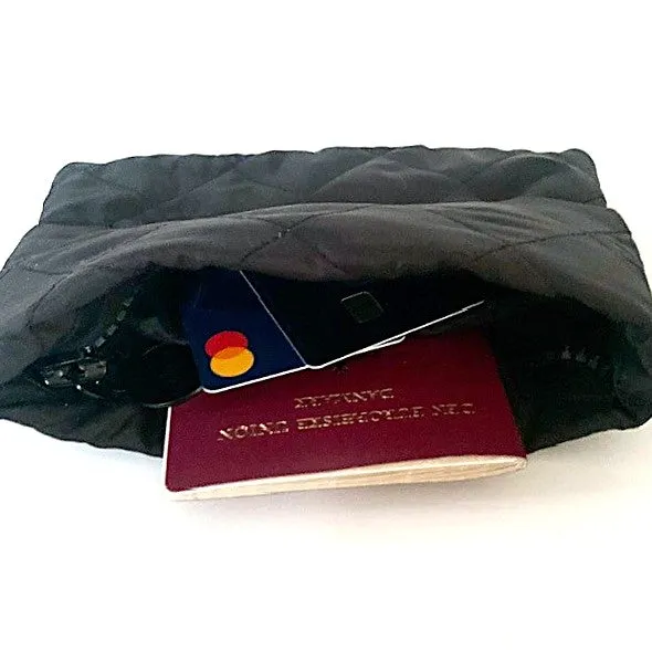 CPH Bags brilleetui pung sort quiltet 18 cm